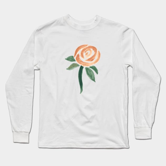 Watercolor single Flower Long Sleeve T-Shirt by Watercoloristic